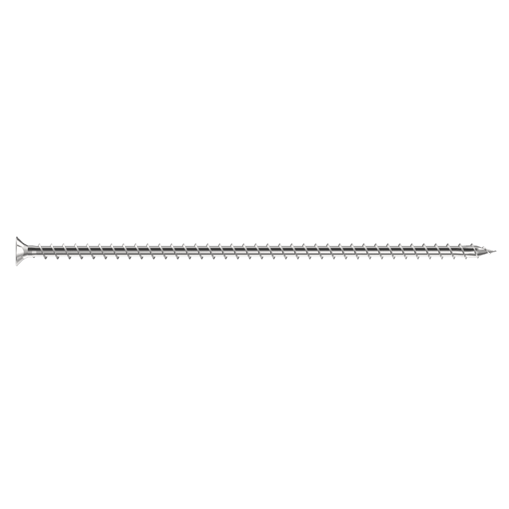 HTP Tornillo para Madera de Rosca Completa Variable con Cabeza Avellanada, Acero al Carbono